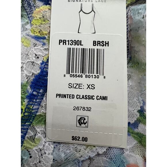 HANKY PANKY SIZE XSMALL LACE BRUSH STROKES PRINTED CLASSIC CAMI MULTICOLOR NEW - Picture 9 of 12
